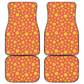 Happy Emoji Pattern Print Front and Back Car Floor Mats