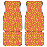 Happy Emoji Pattern Print Front and Back Car Floor Mats