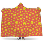 Happy Emoji Pattern Print Hooded Blanket