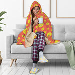 Happy Emoji Pattern Print Hooded Blanket
