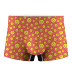Happy Emoji Pattern Print Men's Boxer Briefs
