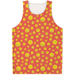 Happy Emoji Pattern Print Men's Tank Top