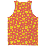 Happy Emoji Pattern Print Men's Tank Top