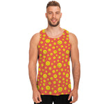 Happy Emoji Pattern Print Men's Tank Top