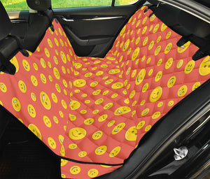 Happy Emoji Pattern Print Pet Car Back Seat Cover