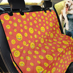 Happy Emoji Pattern Print Pet Car Back Seat Cover