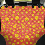 Happy Emoji Pattern Print Pet Car Back Seat Cover