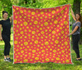 Happy Emoji Pattern Print Quilt
