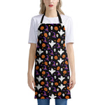 Happy Halloween Ghost Pattern Print Apron