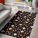 Happy Halloween Ghost Pattern Print Area Rug