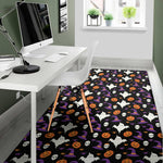 Happy Halloween Ghost Pattern Print Area Rug