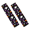 Happy Halloween Ghost Pattern Print Car Seat Belt Covers