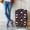 Happy Halloween Ghost Pattern Print Luggage Cover