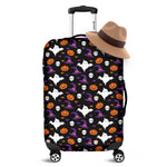 Happy Halloween Ghost Pattern Print Luggage Cover