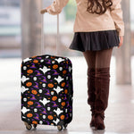Happy Halloween Ghost Pattern Print Luggage Cover