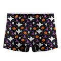 Happy Halloween Ghost Pattern Print Men's Boxer Briefs