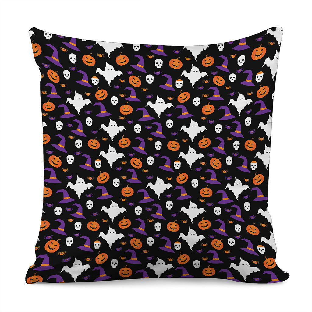 Happy Halloween Ghost Pattern Print Pillow Cover