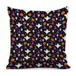Happy Halloween Ghost Pattern Print Pillow Cover