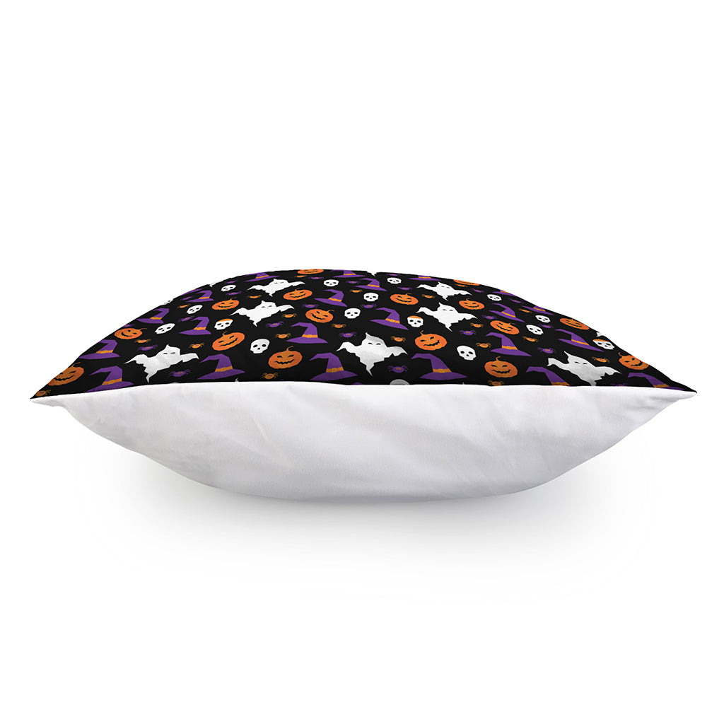 Happy Halloween Ghost Pattern Print Pillow Cover
