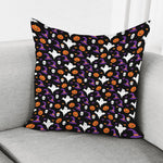 Happy Halloween Ghost Pattern Print Pillow Cover