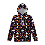 Happy Halloween Ghost Pattern Print Pullover Hoodie