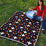 Happy Halloween Ghost Pattern Print Quilt
