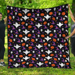 Happy Halloween Ghost Pattern Print Quilt