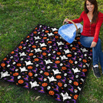 Happy Halloween Ghost Pattern Print Quilt