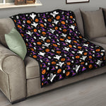 Happy Halloween Ghost Pattern Print Quilt