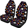 Happy Halloween Ghost Pattern Print Universal Fit Car Seat Covers