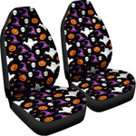 Happy Halloween Ghost Pattern Print Universal Fit Car Seat Covers