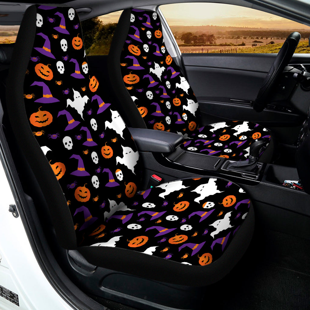 Happy Halloween Ghost Pattern Print Universal Fit Car Seat Covers