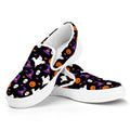 Happy Halloween Ghost Pattern Print White Slip On Sneakers