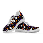 Happy Halloween Ghost Pattern Print White Sneakers