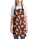 Happy Jack Russell Terrier Pattern Print Apron