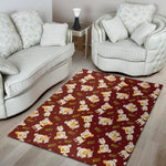 Happy Jack Russell Terrier Pattern Print Area Rug