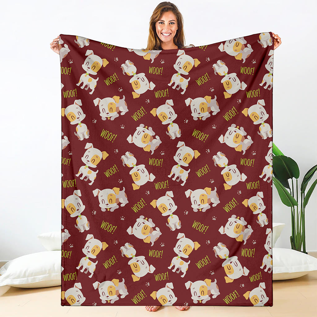 Happy Jack Russell Terrier Pattern Print Blanket