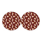 Happy Jack Russell Terrier Pattern Print Car Coasters