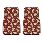 Happy Jack Russell Terrier Pattern Print Front Car Floor Mats