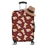 Happy Jack Russell Terrier Pattern Print Luggage Cover