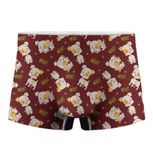 Happy Jack Russell Terrier Pattern Print Men's Boxer Briefs