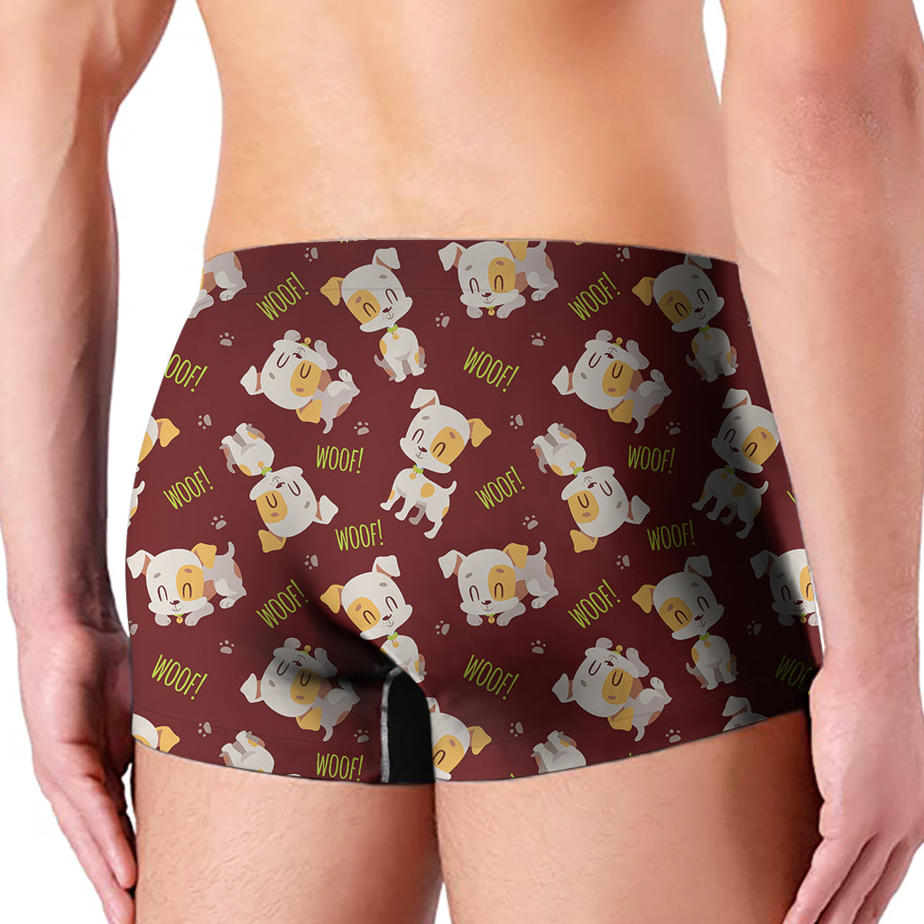 Happy Jack Russell Terrier Pattern Print Men's Boxer Briefs