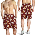 Happy Jack Russell Terrier Pattern Print Men's Shorts