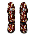 Happy Jack Russell Terrier Pattern Print Muay Thai Shin Guards