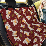 Happy Jack Russell Terrier Pattern Print Pet Car Back Seat Cover