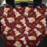 Happy Jack Russell Terrier Pattern Print Pet Car Back Seat Cover