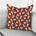 Happy Jack Russell Terrier Pattern Print Pillow Cover