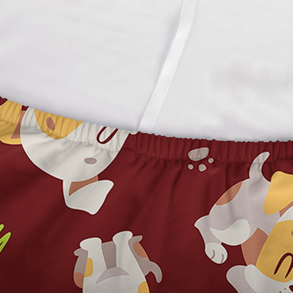 Happy Jack Russell Terrier Pattern Print Sofa Cover