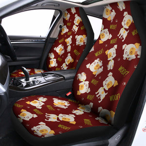 Happy Jack Russell Terrier Pattern Print Universal Fit Car Seat Covers