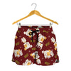 Happy Jack Russell Terrier Pattern Print Women's Shorts